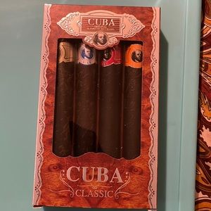 Cuba Variety By Cuba Men 4 Piece Variety spray With Cuba Gold,Blue, Red & orange